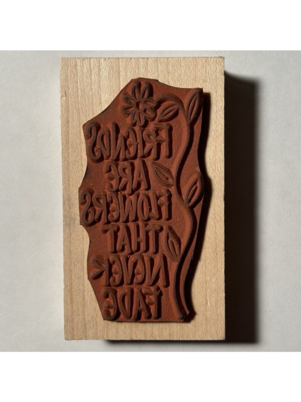 Hero Arts Rubber Stamp Wood Mounted Friends Are Flowers Floral Art Sketch 1995 - Picture 5 of 13